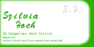 szilvia hoch business card